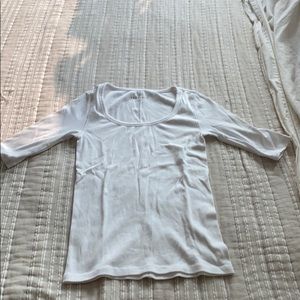 Everlane Pima Micro Rib Scoop-Neck